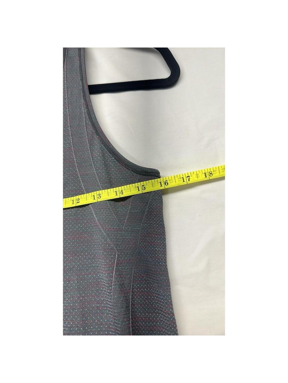 Under Armour Threadborne Tank Women S Grey Pink Racerback Seamless Activewear - Picture 5 of 6